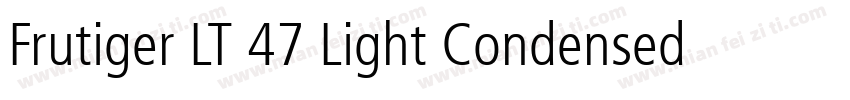 Frutiger LT 47 Light Condensed字体转换